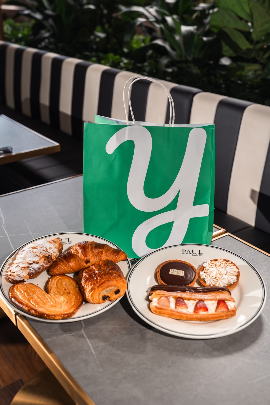 Yindii bag beside pastries
