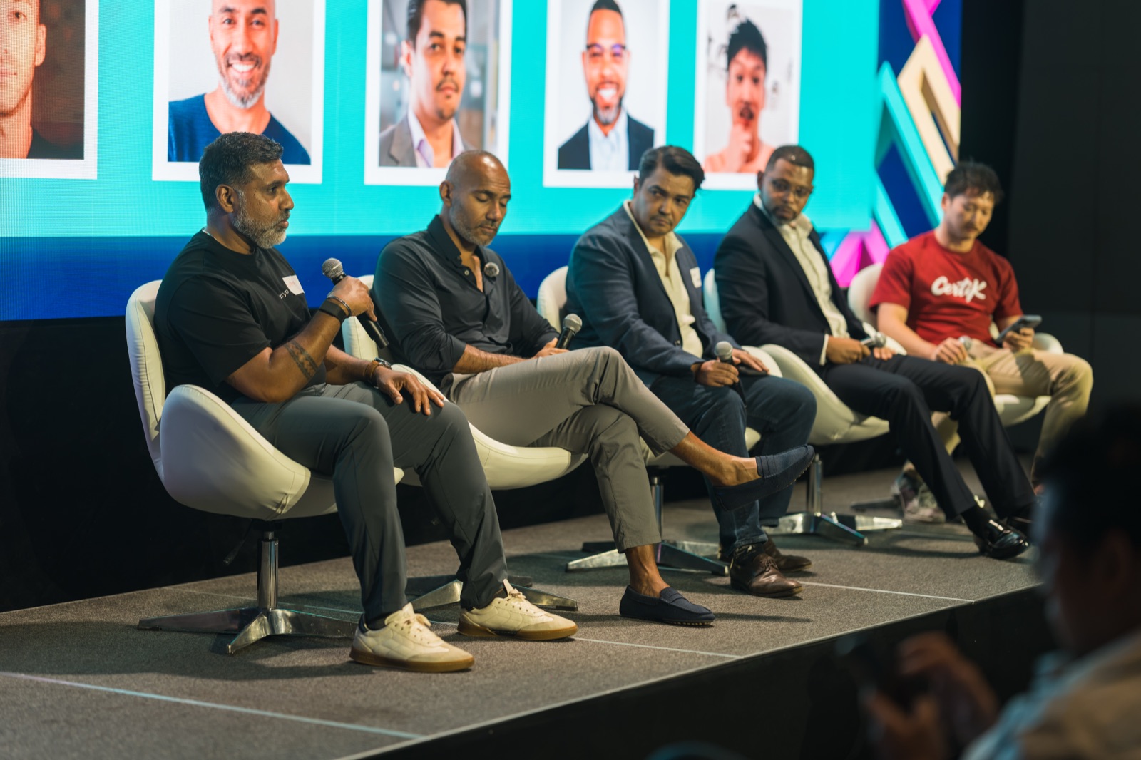 Panel on stage at Mercuryo Multichain Day, TOKEN2049 week